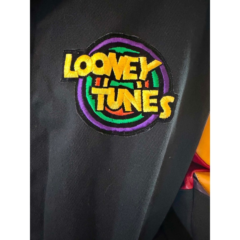 Vintage Looney Tunes Jeff Hamilton Varsity Jacket 90s Mens Large (Made in USA) - Picture 4 of 14